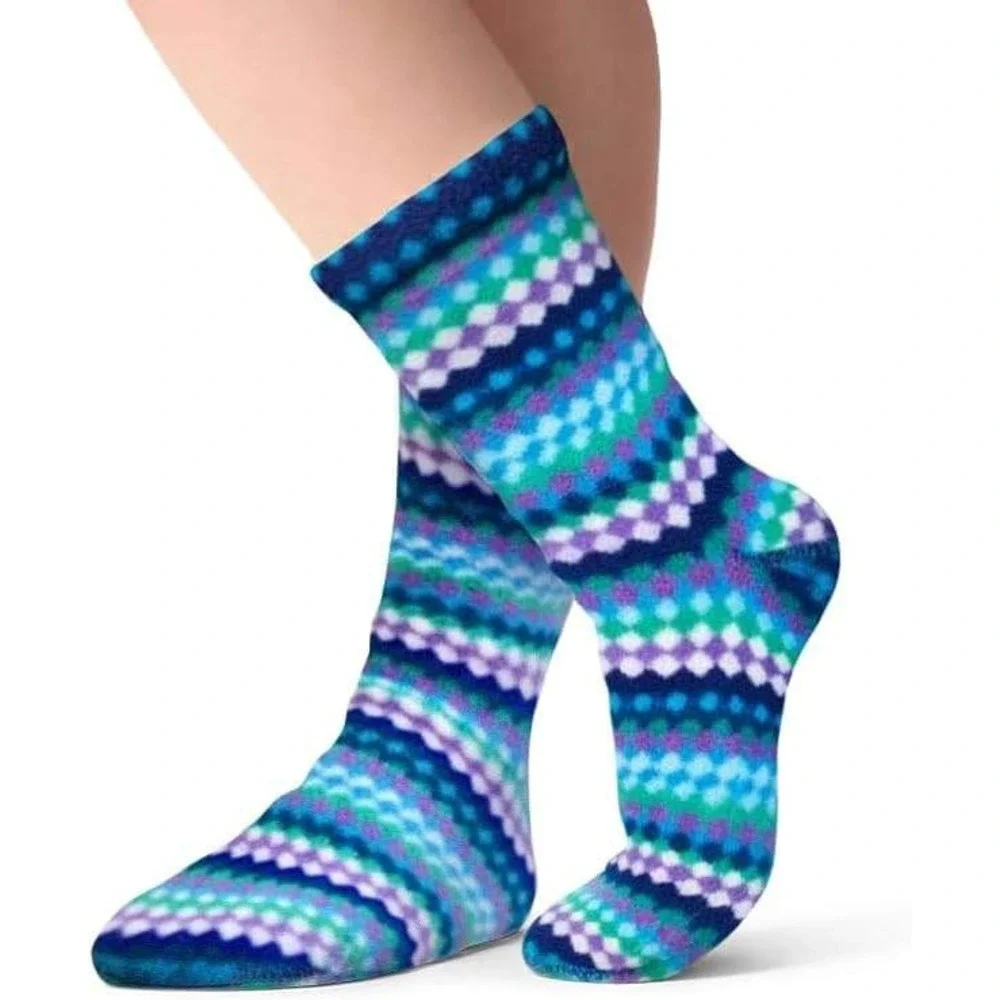 MSRP $26 Polar Feet Fleece Socks Adult M (W8-9/M7-8) Warm Cozy Non-Const